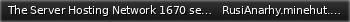 Маленький баннер сервера: The Server Hosting Network   1670 servers running.