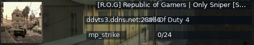 Большой баннер сервера: [R.O.G] Republic of Gamers | Only Sniper [SD] Rounds: 1/20