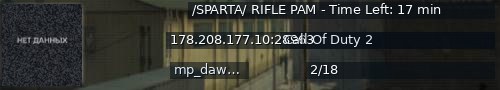 Большой баннер сервера: /SPARTA/ RIFLE PAM - Time Left: 17 min