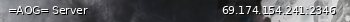 Маленький баннер сервера: =AOG= Server