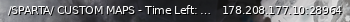 Маленький баннер сервера: /SPARTA/ CUSTOM MAPS - Time Left: 8 min