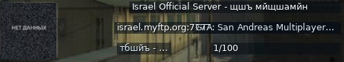 Большой баннер сервера: Israel Official Server - щшъ мйщшамйн