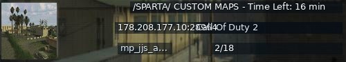 Большой баннер сервера: /SPARTA/ CUSTOM MAPS - Time Left: 16 min