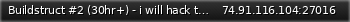 Маленький баннер сервера: Buildstruct #2 (30hr+) - i will hack this serve