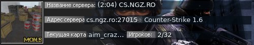 Большой баннер сервера: (2:04) CS.NGZ.RO