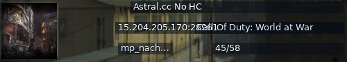 Большой баннер сервера: Astral.cc No HC