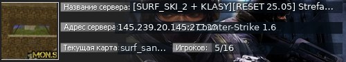 Большой баннер сервера: [SURF_SKI_2 + KLASY][RESET 25.05] StrefaSkilla.pl [201LVL][Perki | Monety | Skiny]