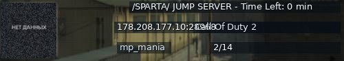 Большой баннер сервера: /SPARTA/ JUMP SERVER - Time Left: 0 min