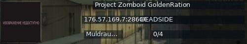 Большой баннер сервера: Project Zomboid GoldenRation