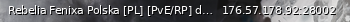 Маленький баннер сервера: Rebelia Fenixa Polska [PL] [PvE/RP] discord.gg/cZMmUTA7Gz