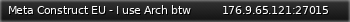 Маленький баннер сервера: Meta Construct EU - I use Arch btw