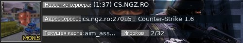Большой баннер сервера: (1:37) CS.NGZ.RO
