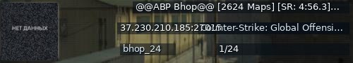 Большой баннер сервера: @@ABP Bhop@@ [2624 Maps] [SR: 4:56.3] [Tier 4]