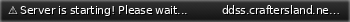 Маленький баннер сервера: ⚠ Server is starting! Please wait...