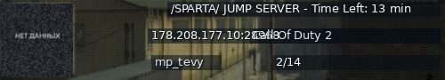 Большой баннер сервера: /SPARTA/ JUMP SERVER - Time Left: 13 min