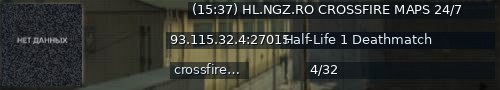 Большой баннер сервера: (15:37) HL.NGZ.RO CROSSFIRE MAPS 24/7