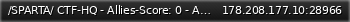 Маленький баннер сервера: /SPARTA/ CTF-HQ - Allies-Score: 0 - Axis-Score: 0 - Time Left: -5706 min