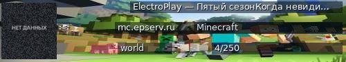 Большой баннер сервера: ElectroPlay — Пятый сезонКогда невидимые рамки?
