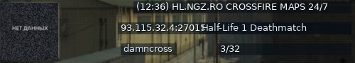 Большой баннер сервера: (12:36) HL.NGZ.RO CROSSFIRE MAPS 24/7