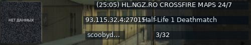 Большой баннер сервера: (25:05) HL.NGZ.RO CROSSFIRE MAPS 24/7