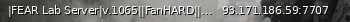 Маленький баннер сервера: |FEAR Lab Server|v.1065||FanHARD||3-30 LVL||RUS[Current state: WAVE(4/7), Zeds left: 194]||