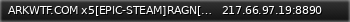 Маленький баннер сервера: ARKWTF.COM x5[EPIC-STEAM]RAGN[SmallTribes]nowipe - (v358.24)