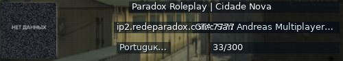 Большой баннер сервера: Paradox Roleplay | Cidade Nova