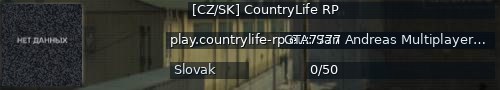 Большой баннер сервера: [CZ/SK] CountryLife RP