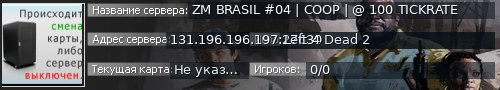 Большой баннер сервера: ZM BRASIL #04 | COOP | @ 100 TICKRATE