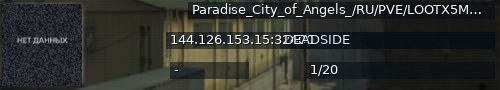 Большой баннер сервера: Paradise_City_of_Angels_/RU/PVE/LOOTX5MAX_MISSION_NO_WIPE
