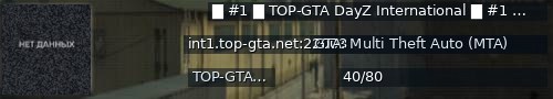 Большой баннер сервера: █ #1 █ TOP-GTA DayZ International █ #1 █ [ZOMBIES PVP DM CARS EASY BR MX AR PT Brasil]