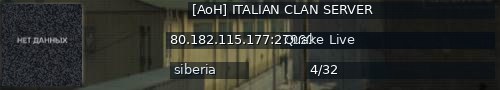 Большой баннер сервера: [AoH] ITALIAN CLAN SERVER