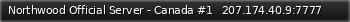 Маленький баннер сервера: Northwood Official Server - Canada #1