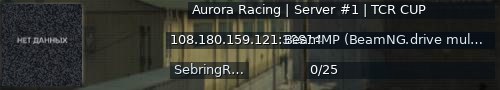 Большой баннер сервера: Aurora Racing | Server #1 | TCR CUP