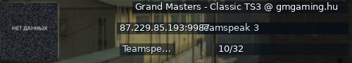 Большой баннер сервера: Grand Masters - Classic TS3 @ gmgaming.hu