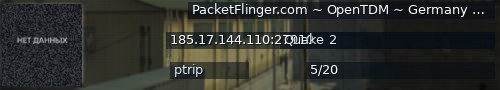 Большой баннер сервера: PacketFlinger.com ~ OpenTDM ~ Germany #3