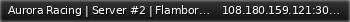 Маленький баннер сервера: Aurora Racing | Server #2 | FlamboroSpeedway