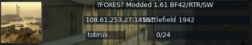 Большой баннер сервера: ?FOXES? Modded 1.61 BF42/RTR/SW