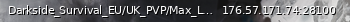 Маленький баннер сервера: Darkside_Survival_EU/UK_PVP/Max_Loot/Events/No_Wipes/Active_Admins/