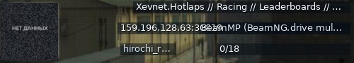 Большой баннер сервера: Xevnet.Hotlaps // Racing // Leaderboards // Hirochi Raceway // Discord: https://xevnet.au