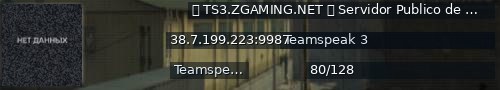 Большой баннер сервера: ⭐ TS3.ZGAMING.NET ⭐ Servidor Publico de ZGaming 24/7