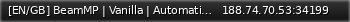 Маленький баннер сервера: [EN/GB] BeamMP | Vanilla | Automation Test Track | austino.net