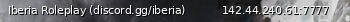 Маленький баннер сервера: Iberia Roleplay (discord.gg/iberia)