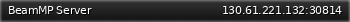 Маленький баннер сервера: BeamMP Server