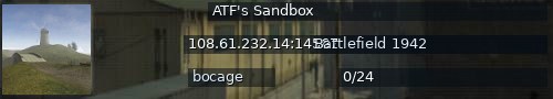 Большой баннер сервера: ATF's Sandbox