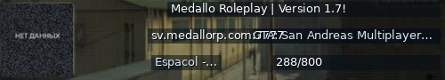 Большой баннер сервера: Medallo Roleplay | Version 1.7!