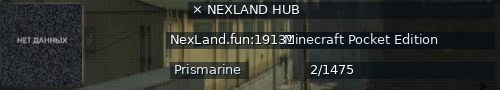 Большой баннер сервера: × NEXLAND HUB