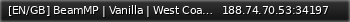 Маленький баннер сервера: [EN/GB] BeamMP | Vanilla | West Coast USA | austino.net