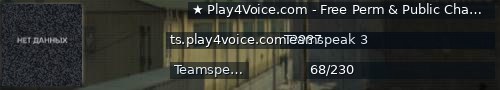 Большой баннер сервера: ★ Play4Voice.com - Free Perm & Public Channels - Level & Music ★