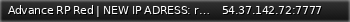 Маленький баннер сервера: Advance RP Red | NEW IP ADRESS: red.adv-rp.com